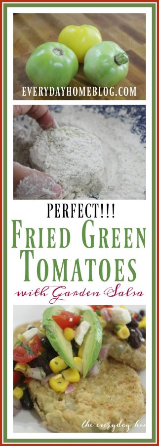 Perfect Fried Green Tomatoes with Garden Salsa and Feta | The Everyday Home | www.everydayhomeblog.com