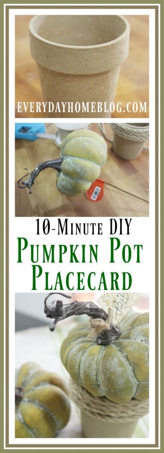 10 Minute DIY Pumpkin Pot Placecard | The Everyday Home | www.everydayhomeblog.com
