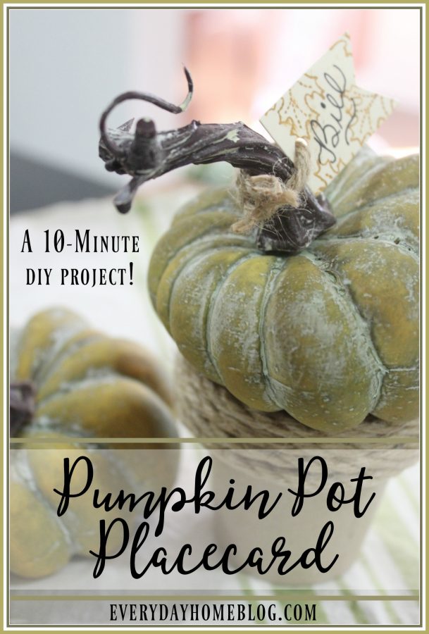 10-Minute Pumpkin Pot Placecard | The Everyday Home | www.everydayhomeblog.com