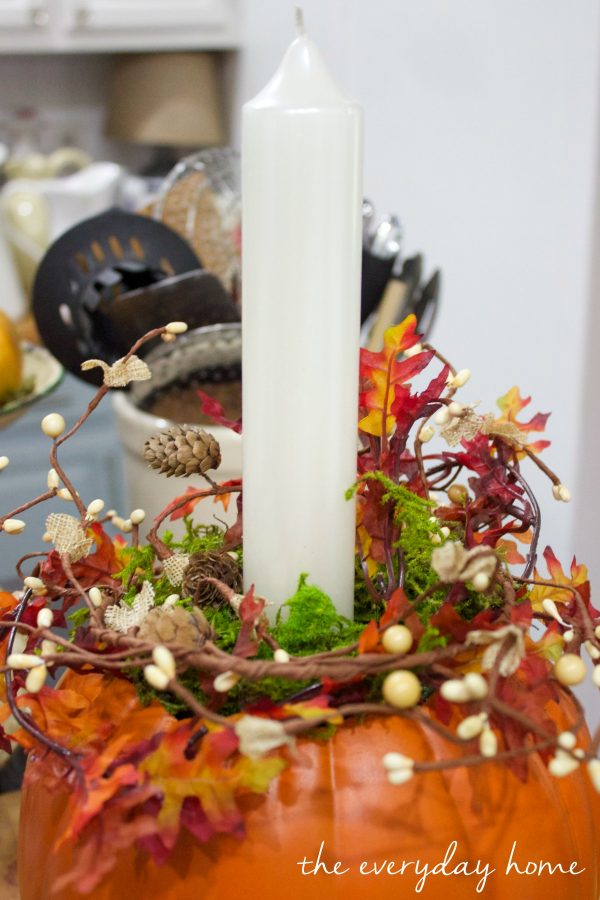 how-to-make-a-pumpkin-candleholder-planter | The Everyday Home | www.everydayhomeblog.com
