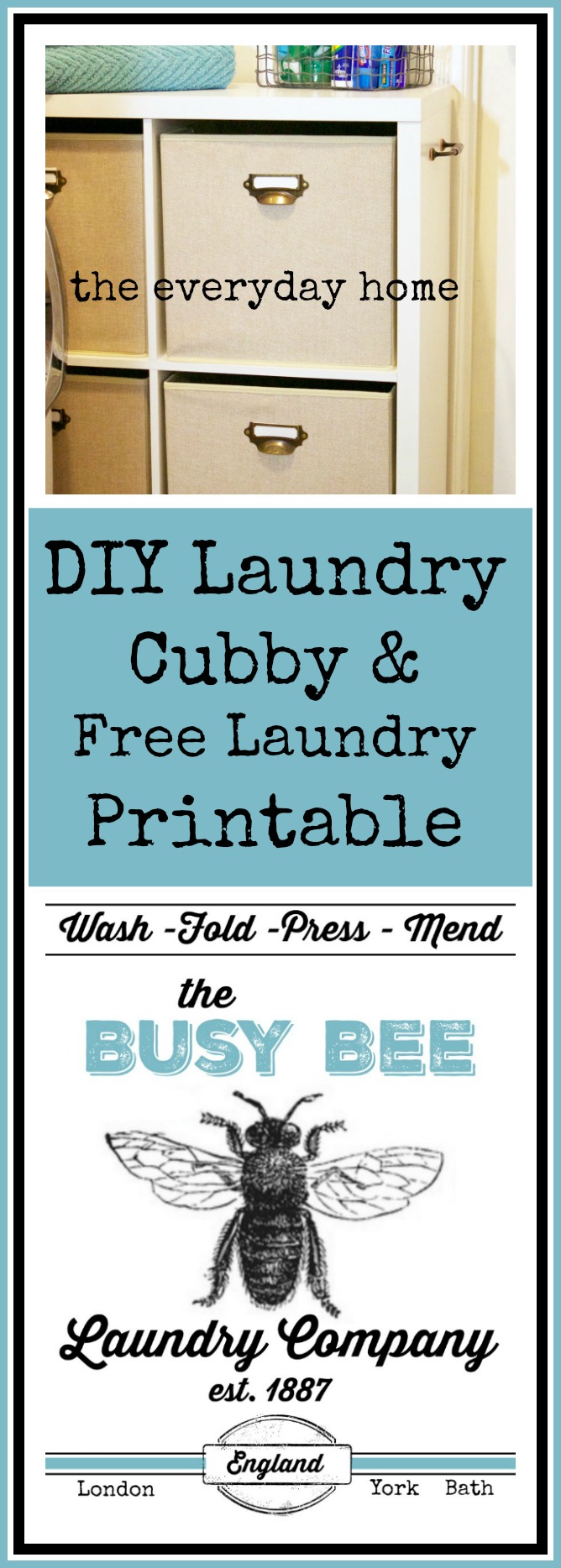 diy-laundry-cubby-on-wheels-and-laundry-printable | The Everyday Home | www.everydayhomeblog.com