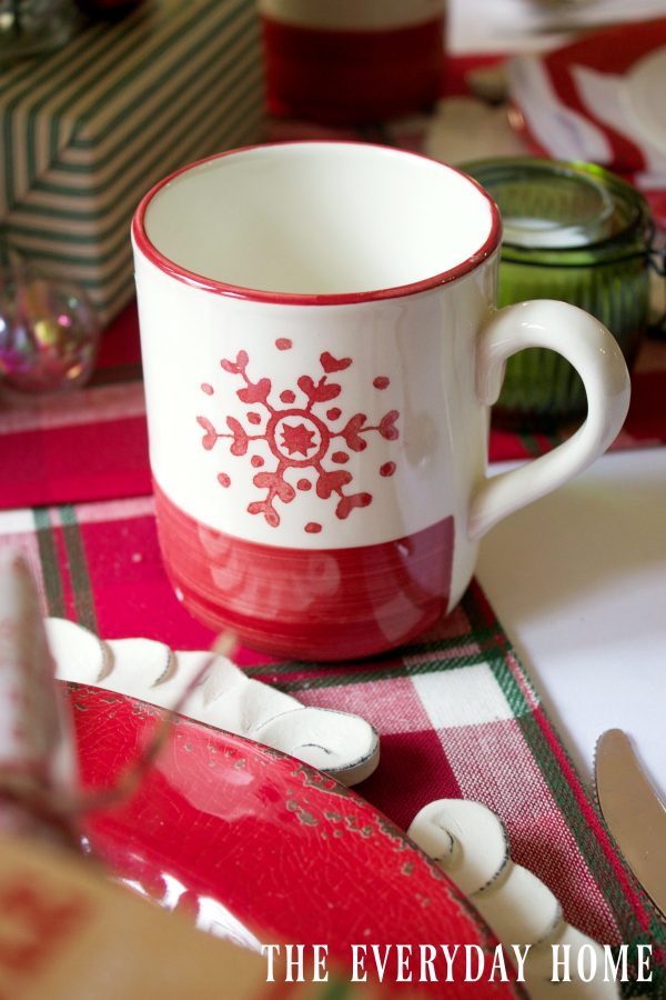 snowflake-mug-on-santa-christmas-tablescape |The Everyday Home | www.everydayhomeblog.com