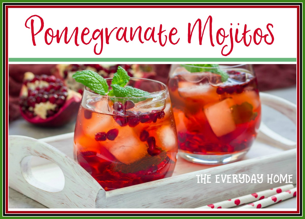 Mojito with Pomegranates Cocktail Recipe | The Everyday Home | www.everydayhomeblog.com