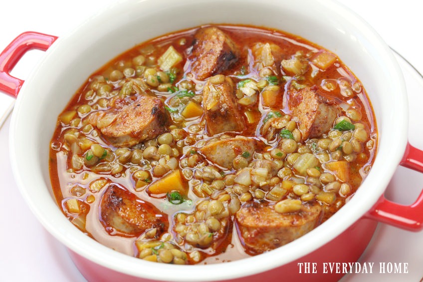 Lentil and Chorizo Soup Recipe | The Everyday Home | www.everydayhomeblog.com