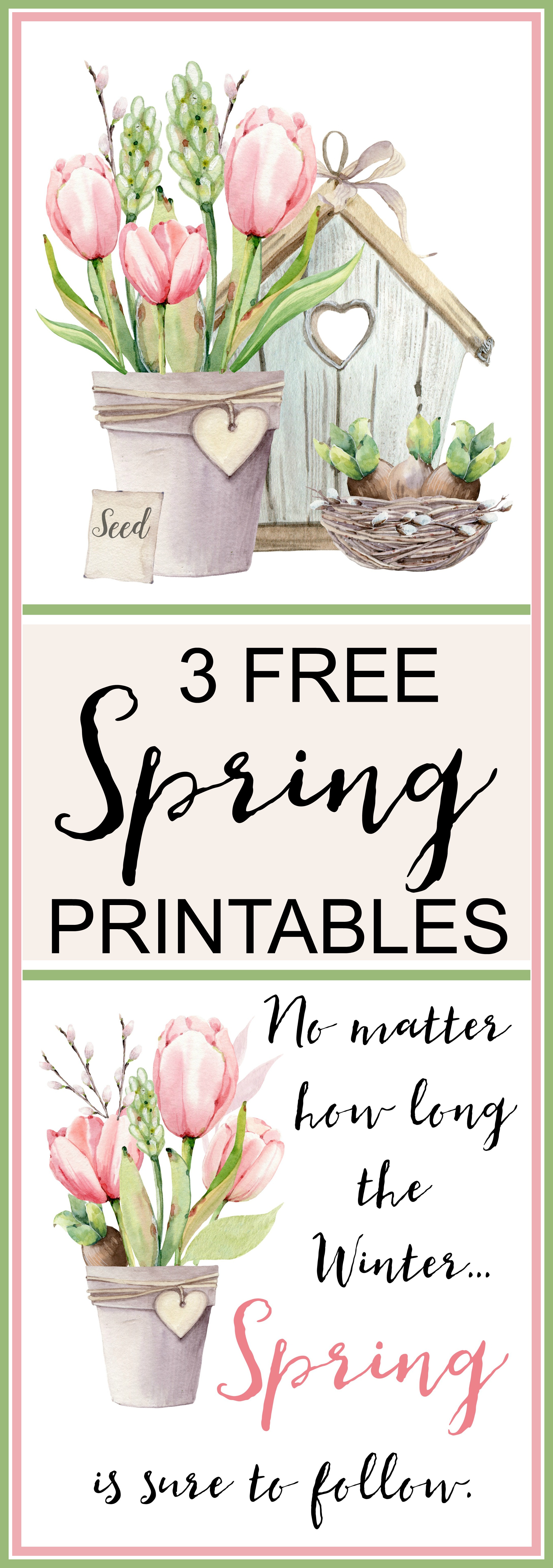 3 Free Spring Printables | The Everyday Home | www.everydayhomeblog.com