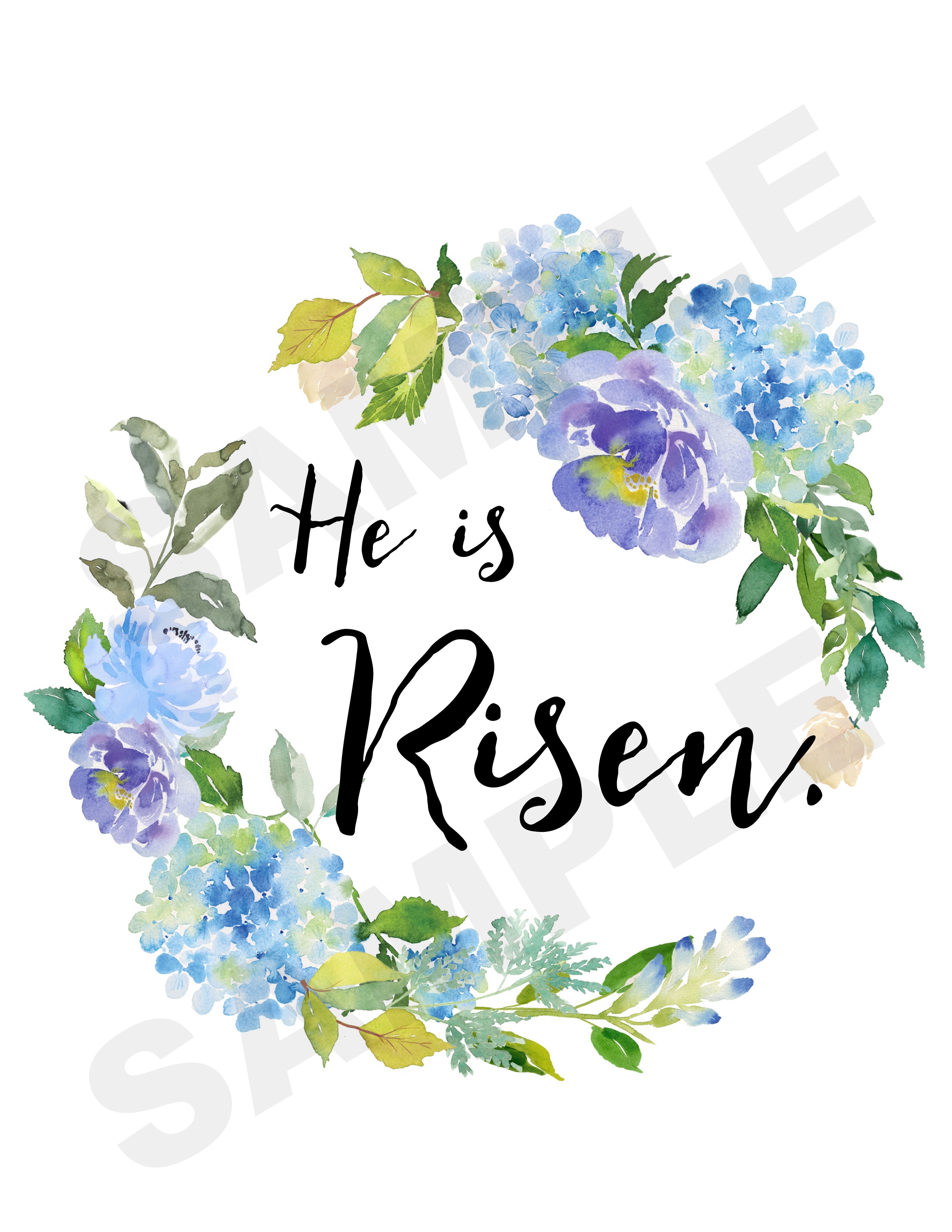 FREE He is Risen Easter Printable | The Everyday Home | www.everydayhomeblog.com