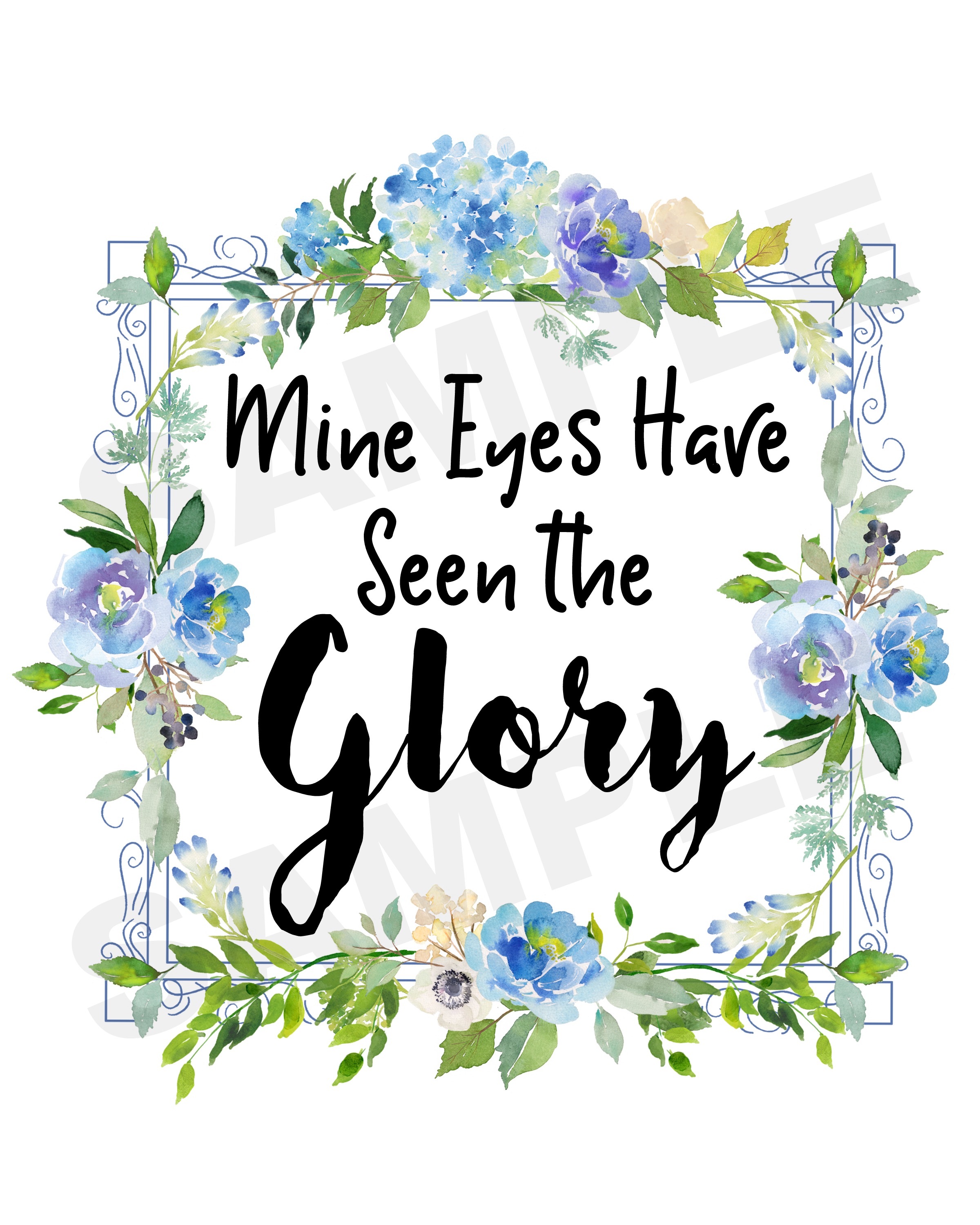 Mine Eyes Have Seen the Glory Gospel Printable | The Everyday Home | www.everydayhomeblog.com