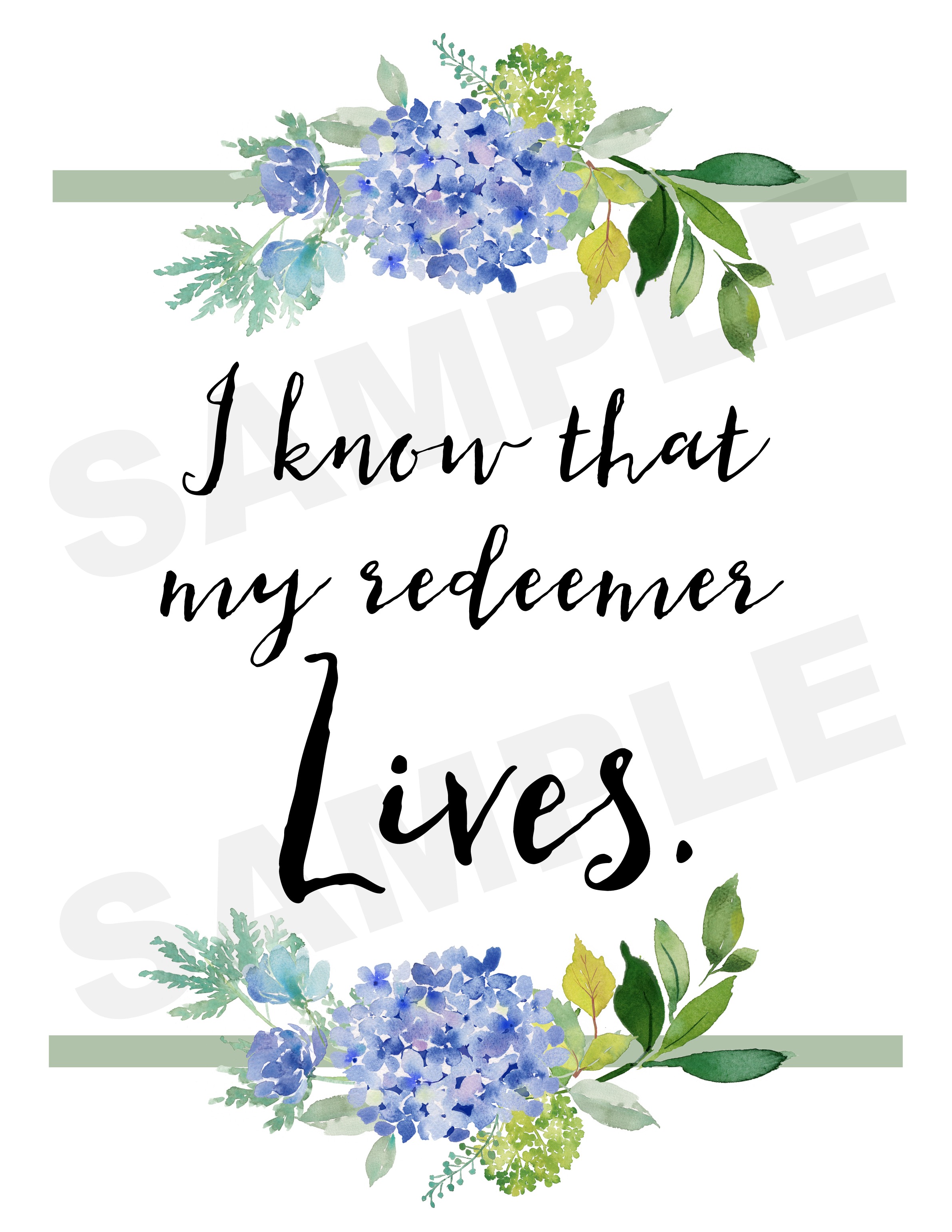 FREE My Redeemer Lives Printable | The Everyday Home | www.everydayhomeblog.com