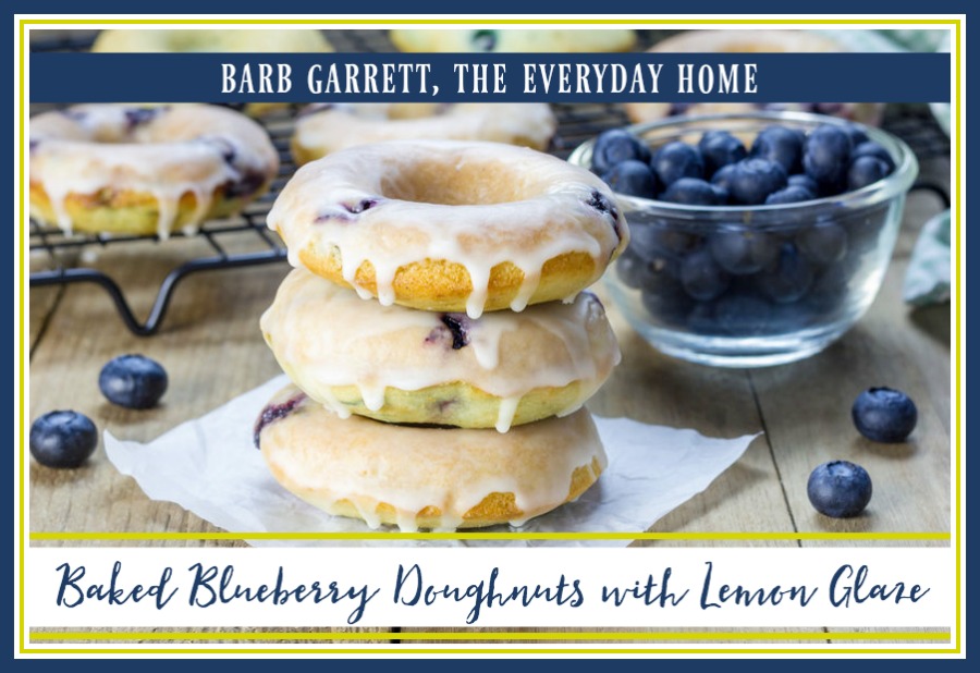 Easy Baked Blueberry Doughnuts with Lemon Glaze | The Everyday Home | www.everydayhomeblog.com