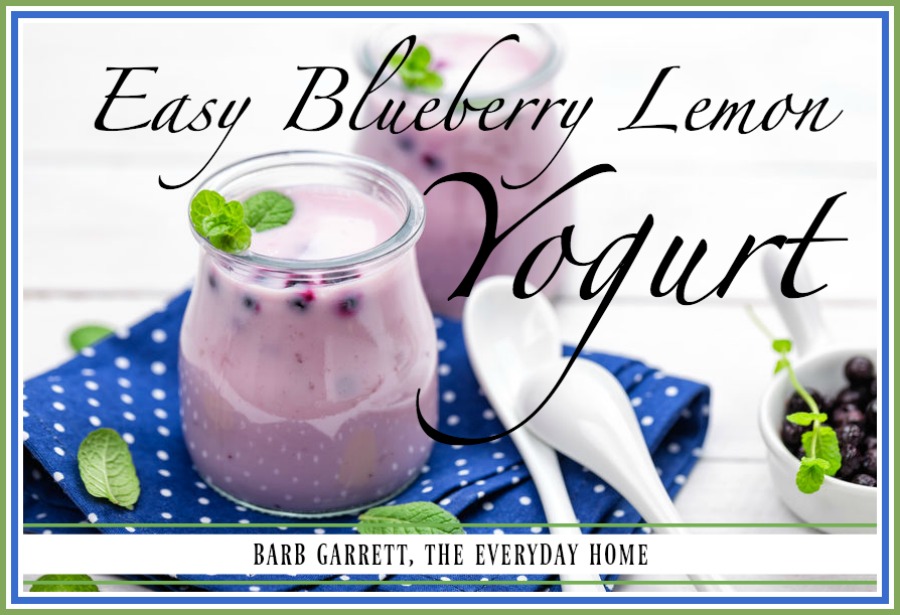 Easy Blueberry Lemon Yogurt || The Everyday Home || www.everydayhomeblog.com