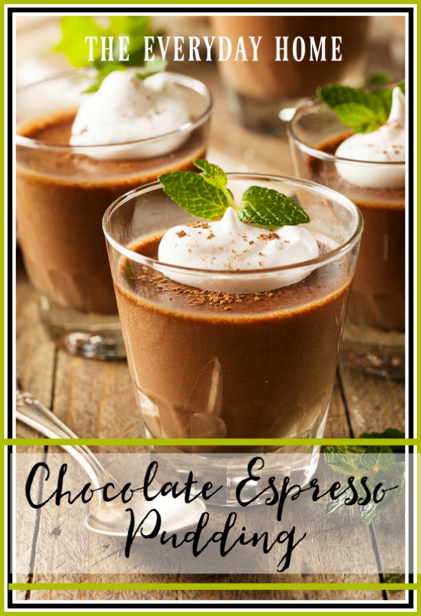 Homemade Chocolate Espresso Pudding | The Everyday Home | www.everydayhomeblog.com