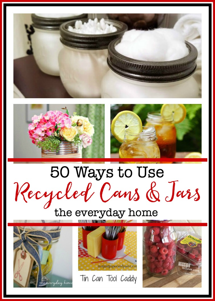 Easy DIY: Upcycled Glass Jars for Bathroom Storage - Her Happy Home