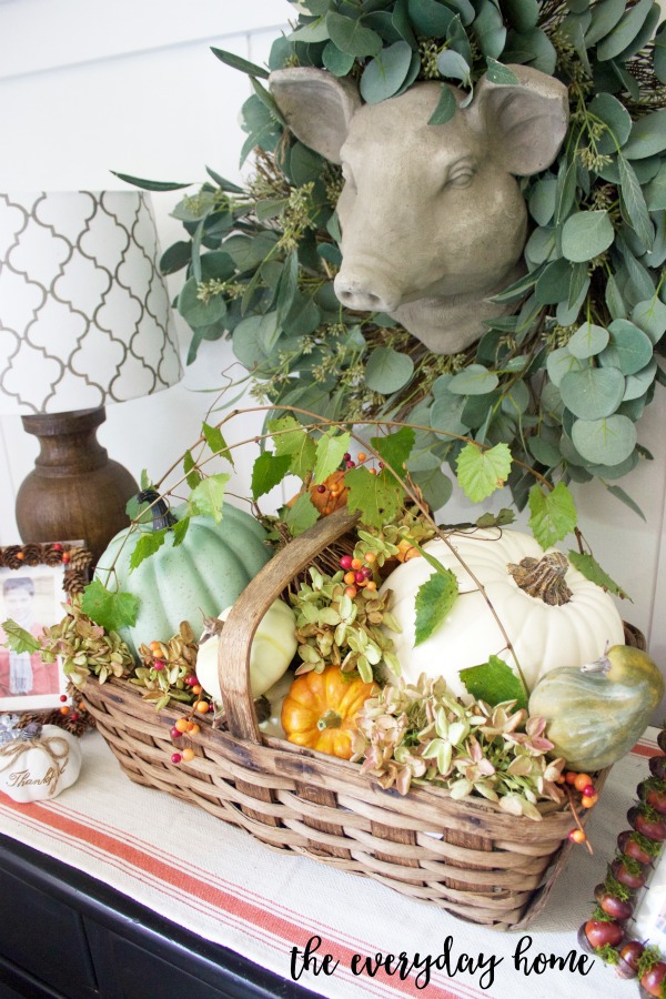 Fall Farmhouse Basket and Vignette | The Everyday Home