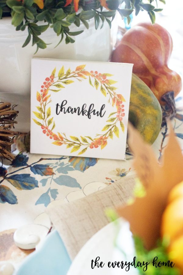 A Thankful Mini Canvas Sign | The Everyday Home