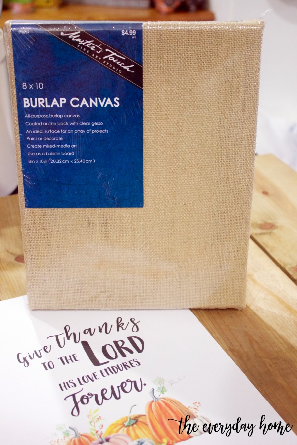 8x10 Burlap Canvas | The Everyday Home