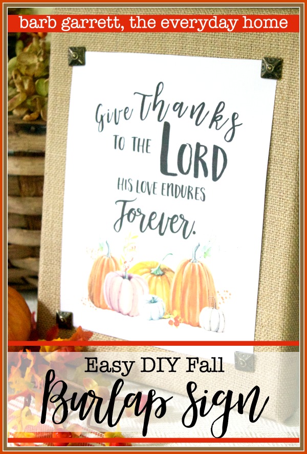 How to Make a DIY Burlap Sign for Fall | The Everyday Home
