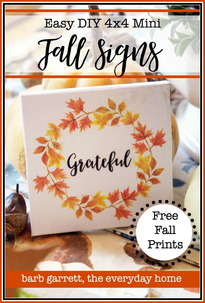 Easy DIY Mini Fall Signs with Free Printables | The Everyday Home