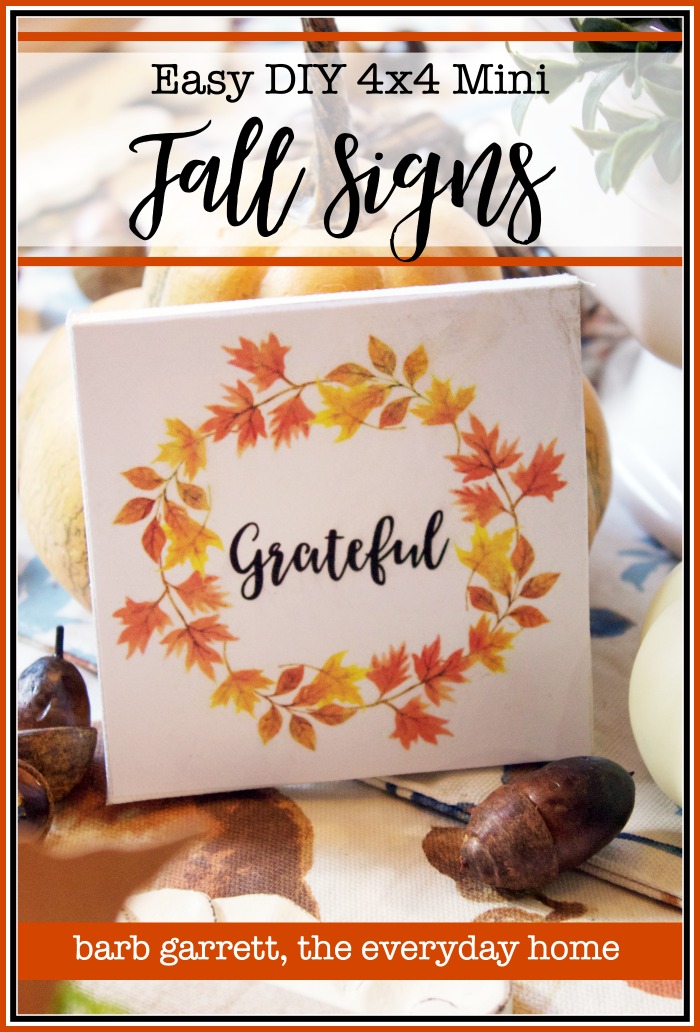 Mini Fall Signs with Free Printables | The Everyday Home