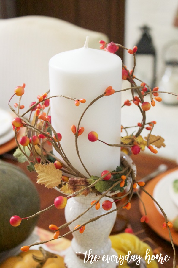 Fall Berry Wrapped Candle | The Everyday Home