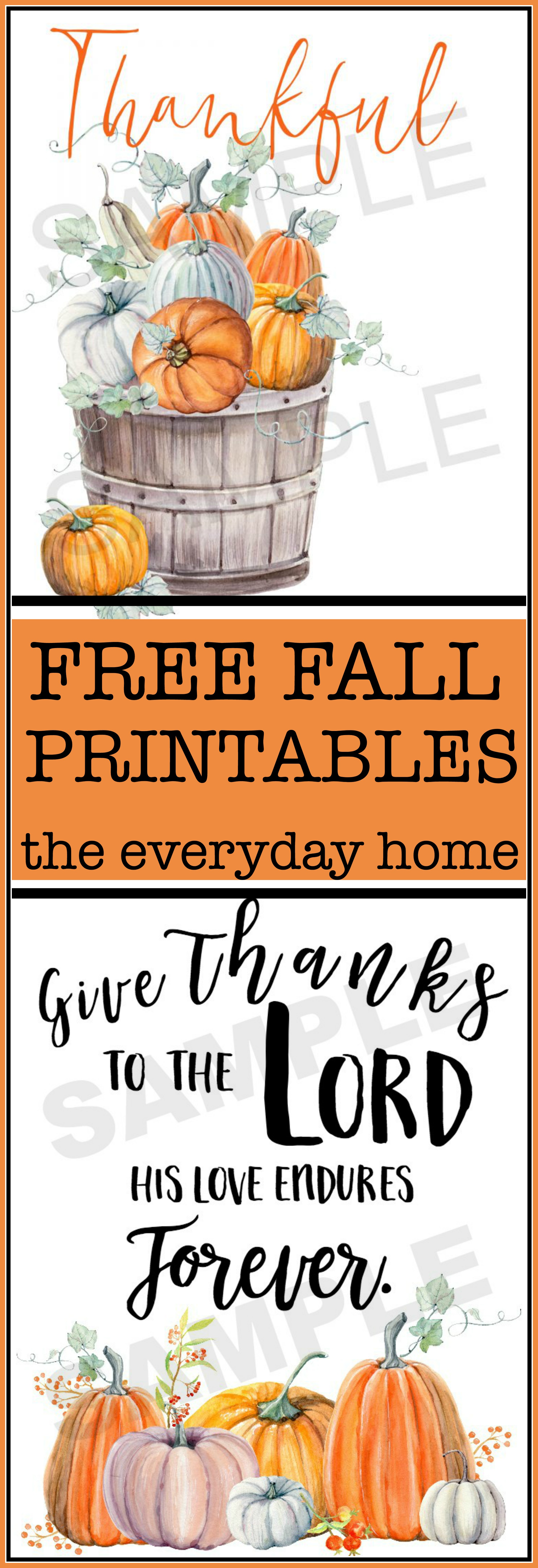 FREE Fall Printables for Download | The Everyday Home