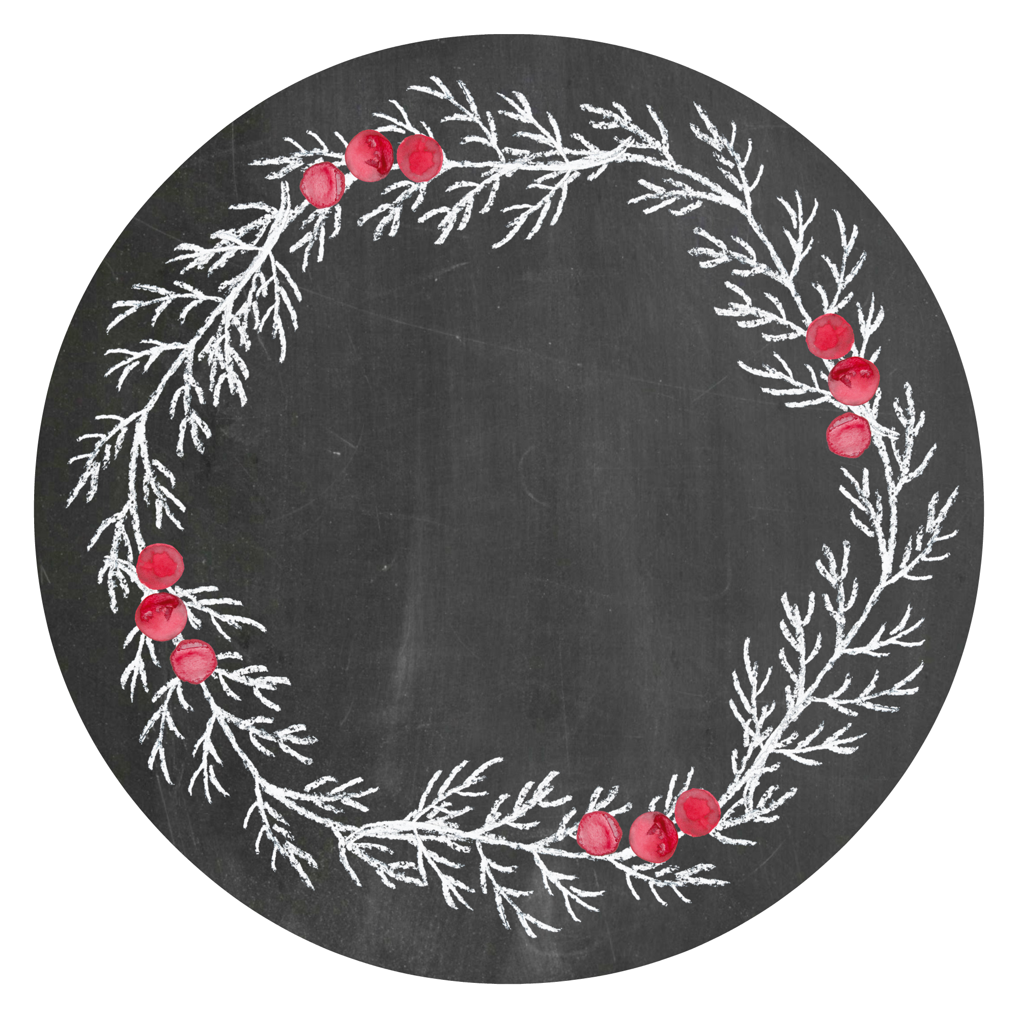 Plain Round Chalkboard Christmas Tag The Everyday Home