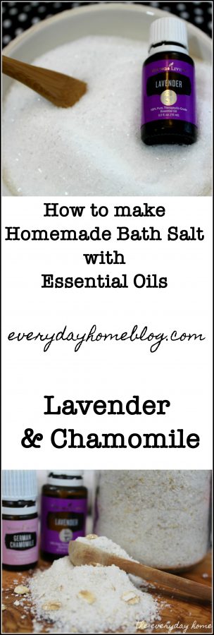 DIY Bath Salts with EO Chamomile & Lavender | the everyday home