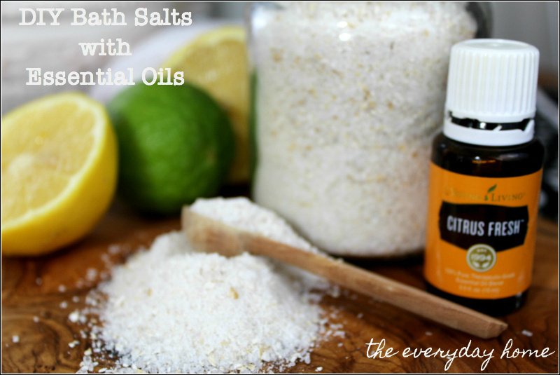 DIY Citrus Essential Oil Bath Salts | The Everyday Home